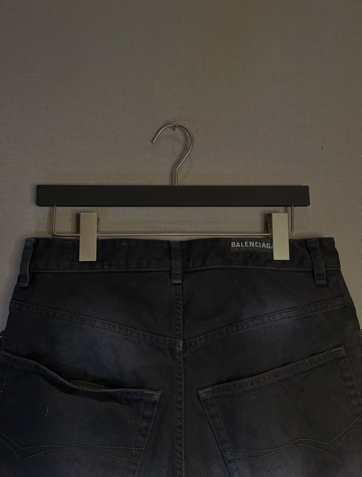 Balenciaga SS22 Distressed Wide Leg Jeans