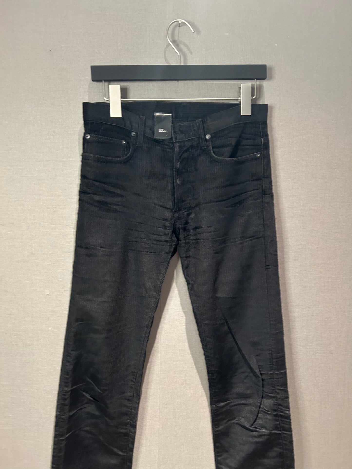 DIOR HOMME FW07 BLACK CORDUROY JEANS