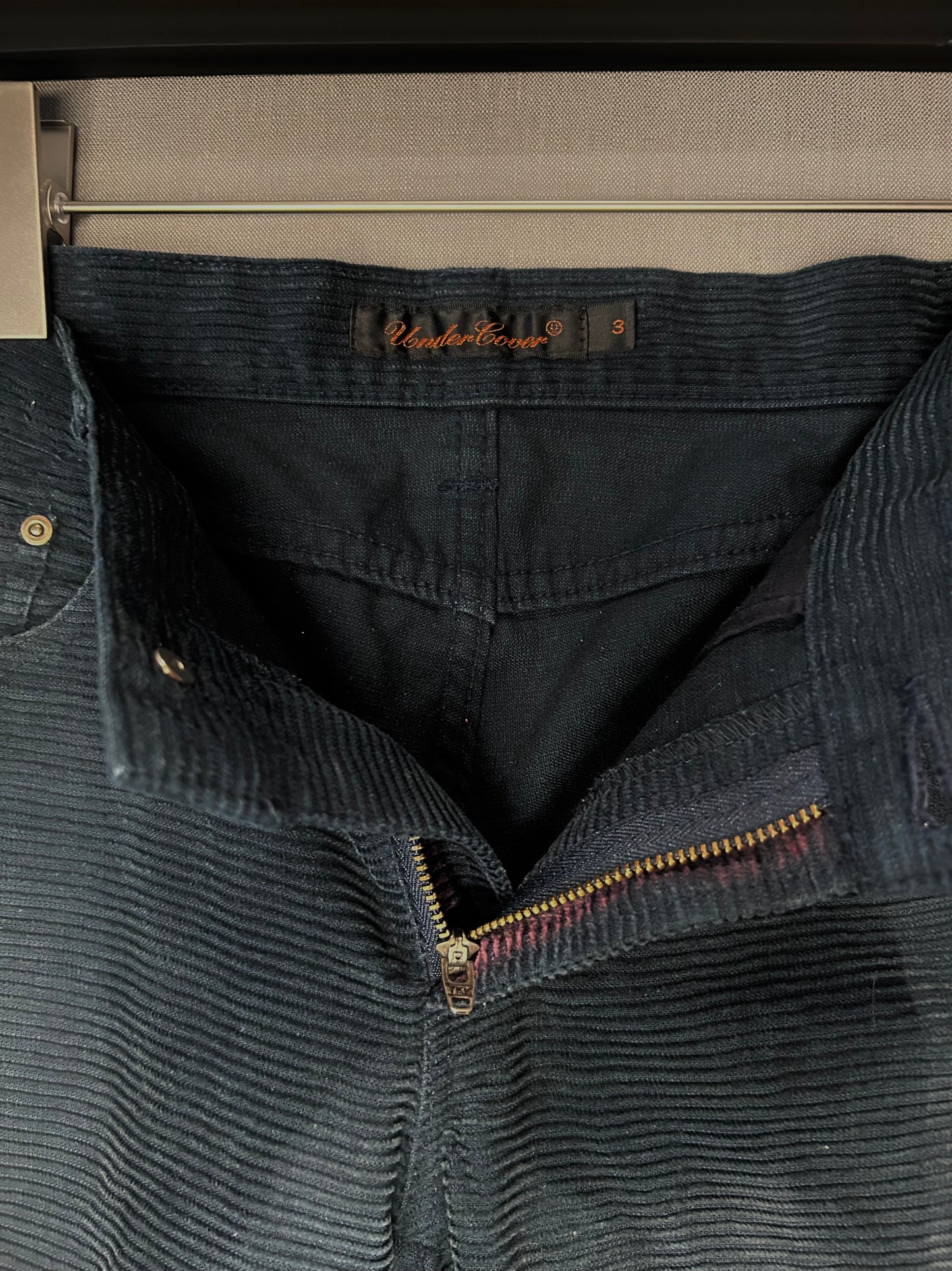 aw05 UNDERCOVER 'arts and crafts' horizontal corduroy pants