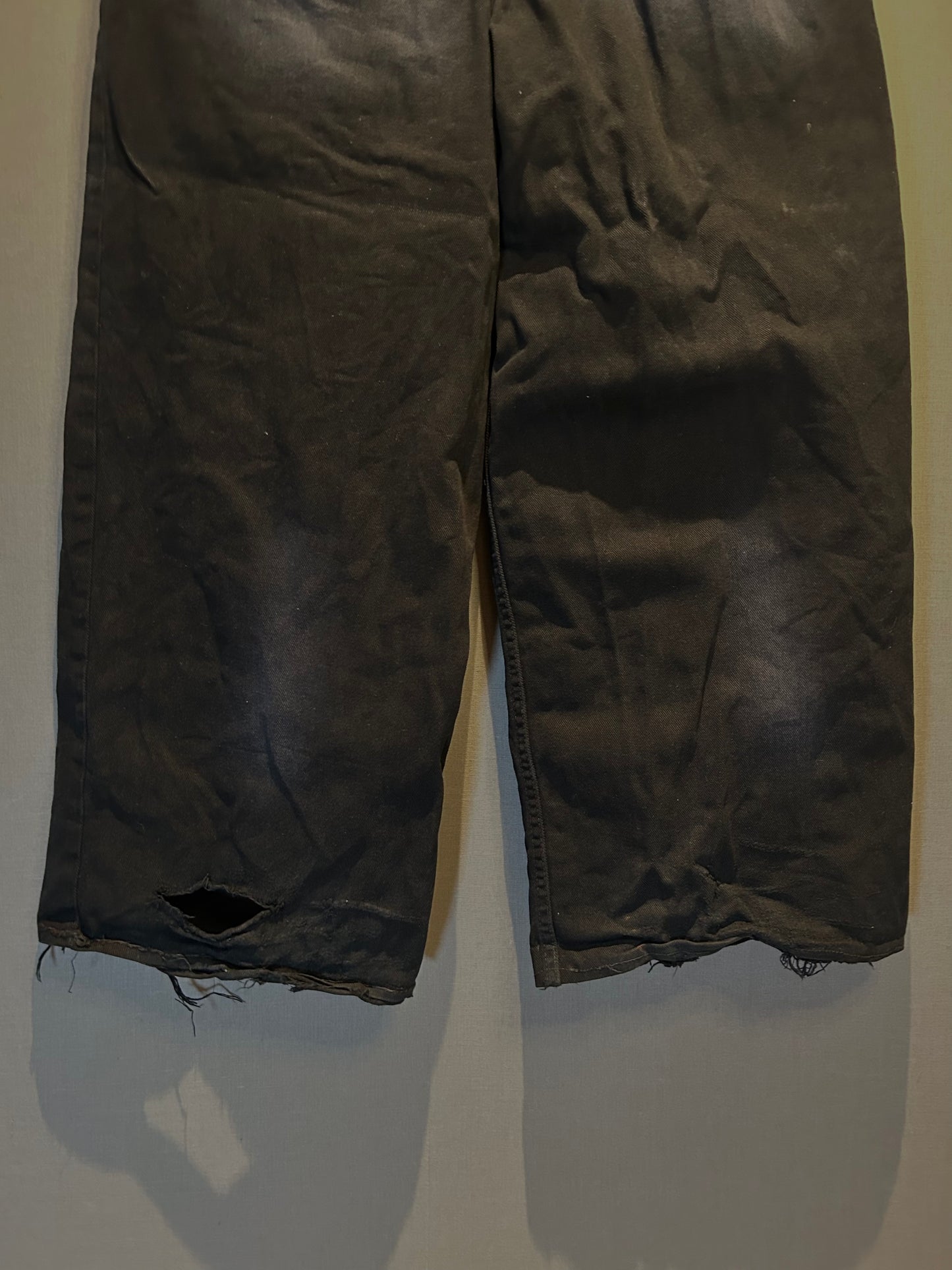Balenciaga SS22 Distressed Wide Leg Jeans