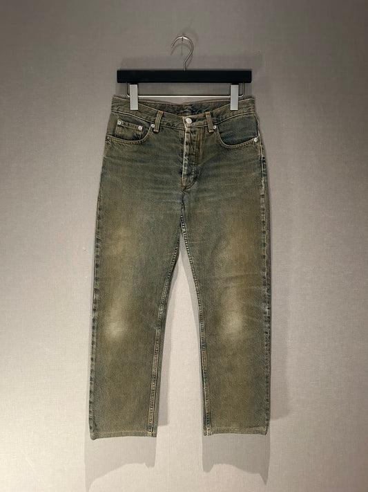 aw1999 HELMUT LANG 'stained' Jeans