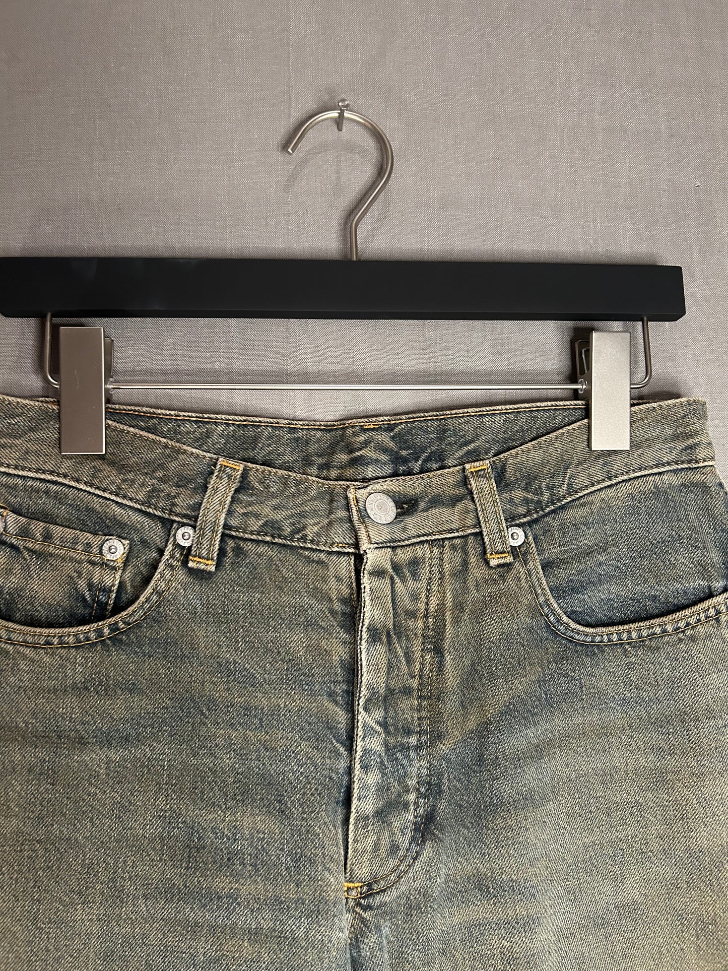 aw1999 HELMUT LANG 'stained' Jeans