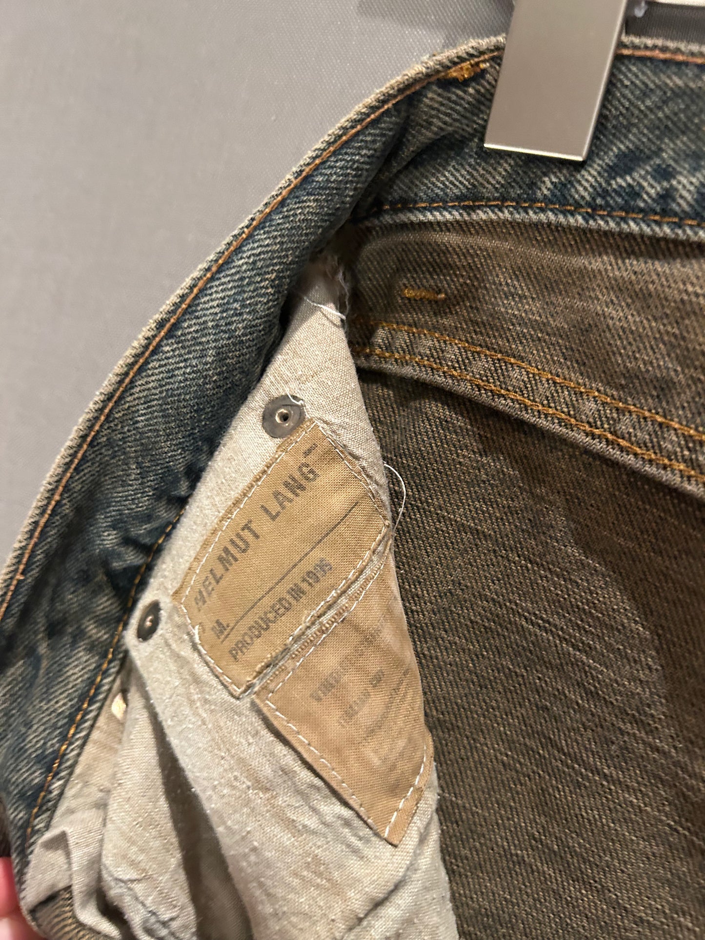 aw1999 HELMUT LANG 'stained' Jeans