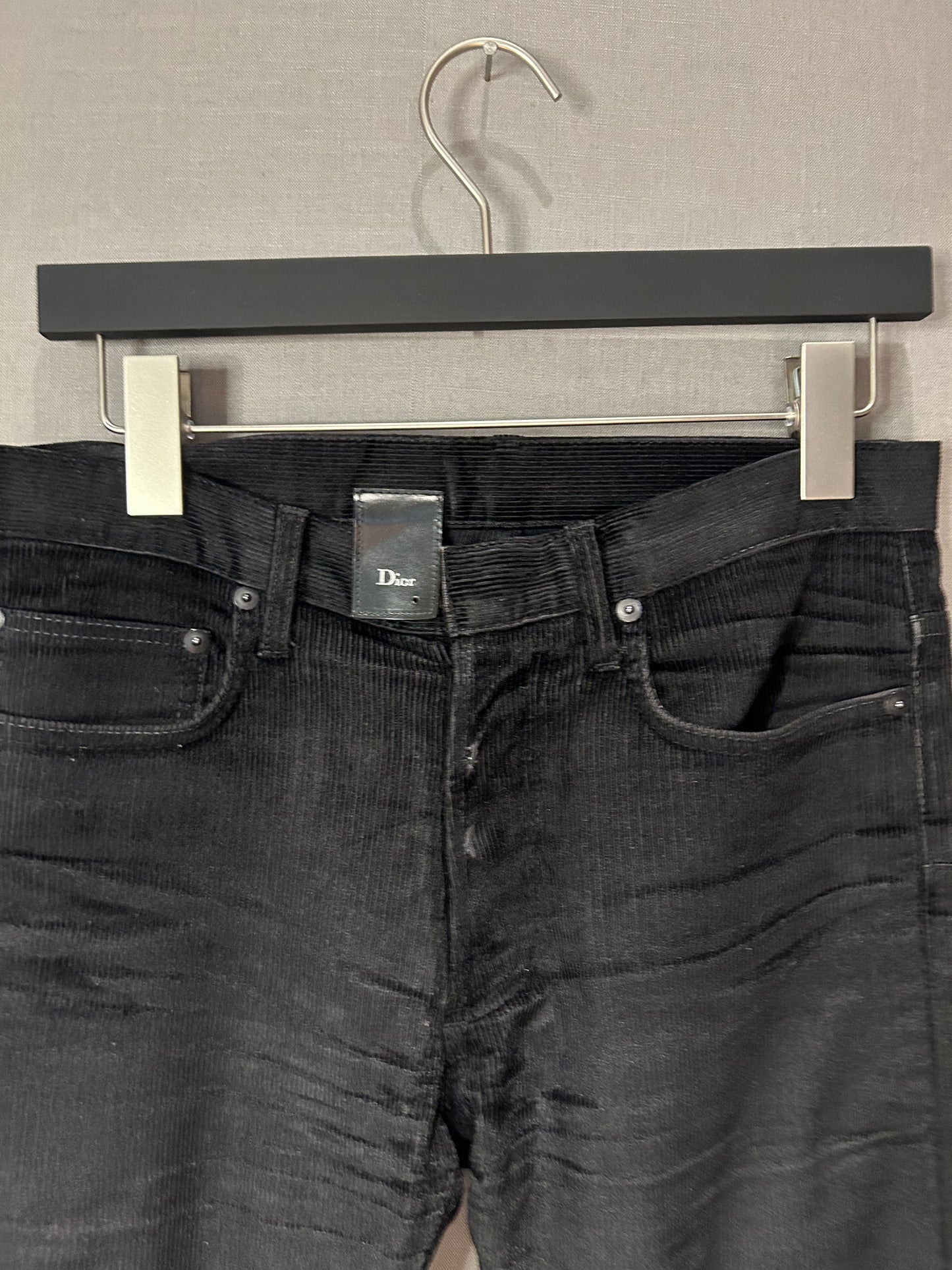 DIOR HOMME FW07 BLACK CORDUROY JEANS