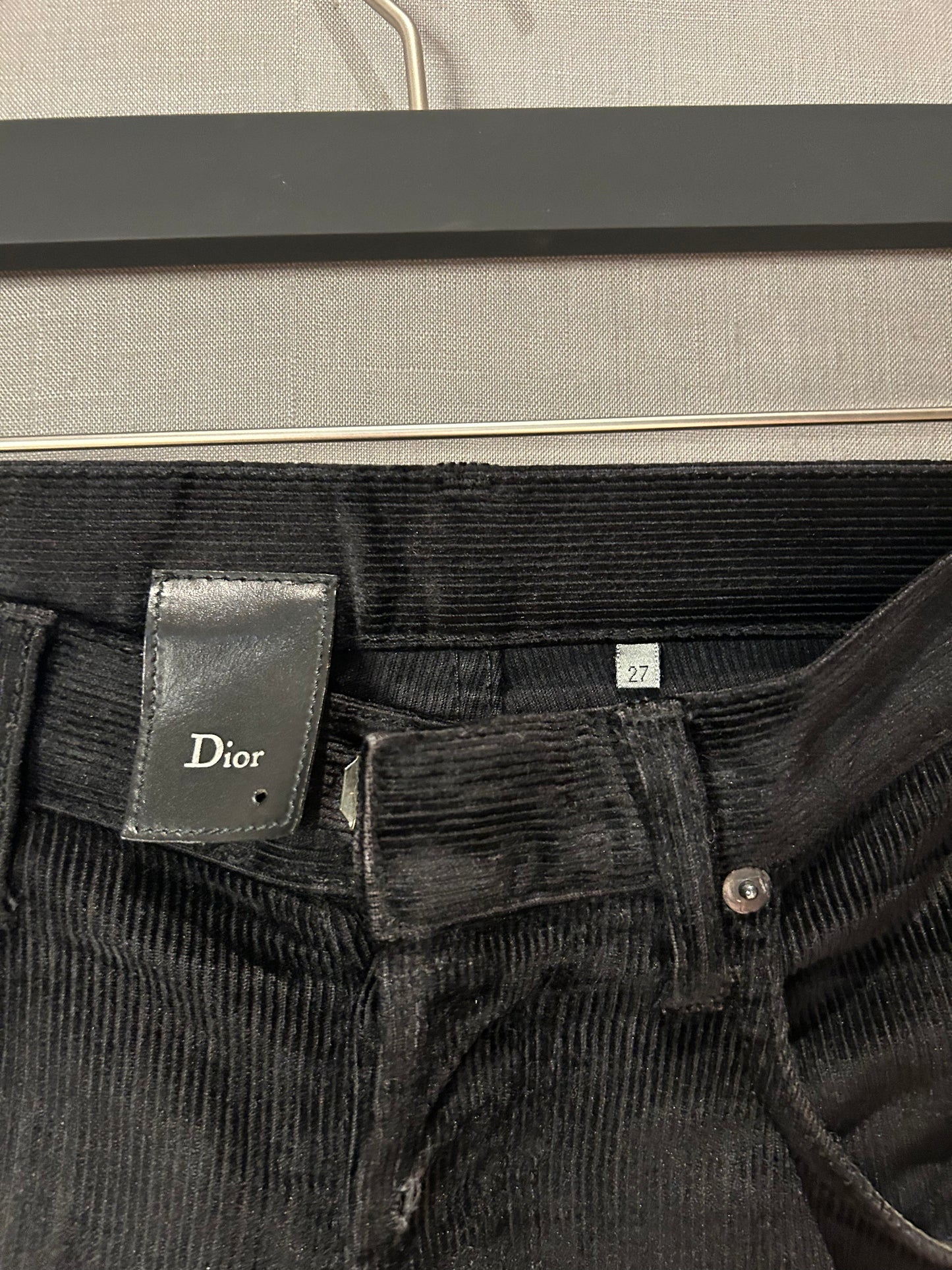 DIOR HOMME FW07 BLACK CORDUROY JEANS